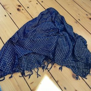 Navy blue and silver scarf